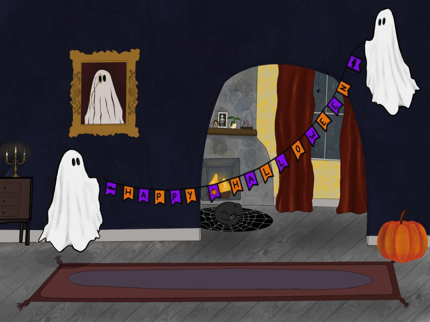 Ghostly Home art print