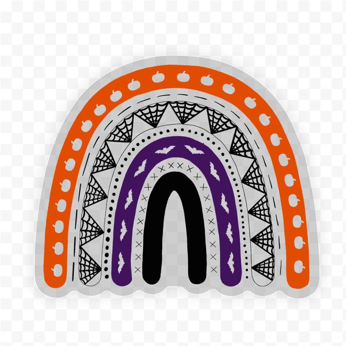 Spooky Halloween Rainbow Clear Vinyl Sticker