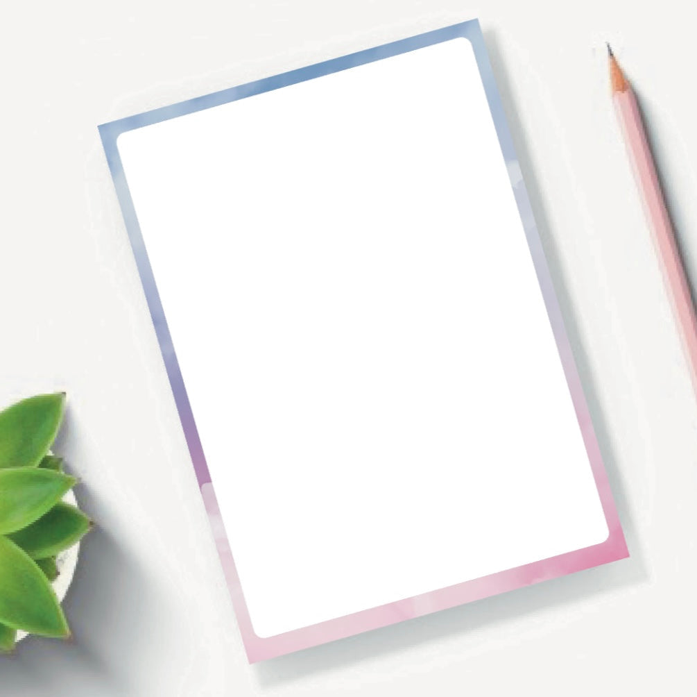 Blue and pink sky notepad