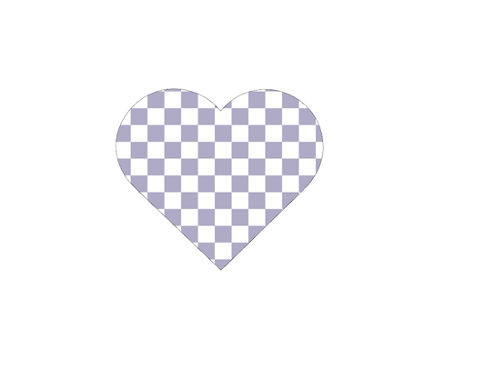 Purple Checkerboard Heart