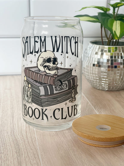 Salem Witch Book Club Glass Cup