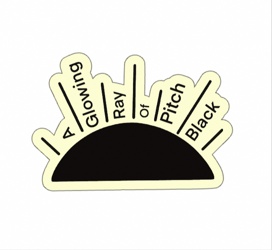 A glowing ray of pitch black