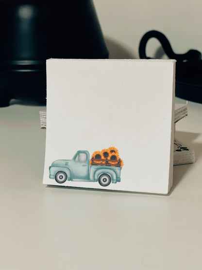 Sunflower Truck notepad