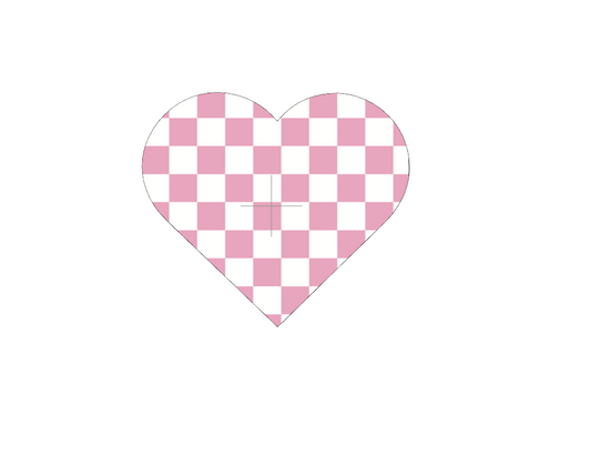 Pink Checkerboard Heart