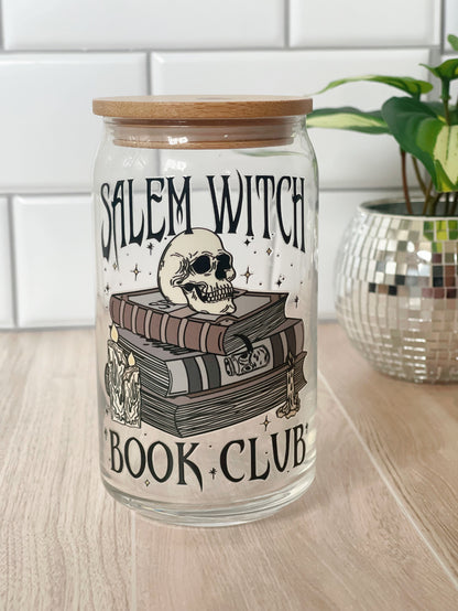Salem Witch Book Club Glass Cup