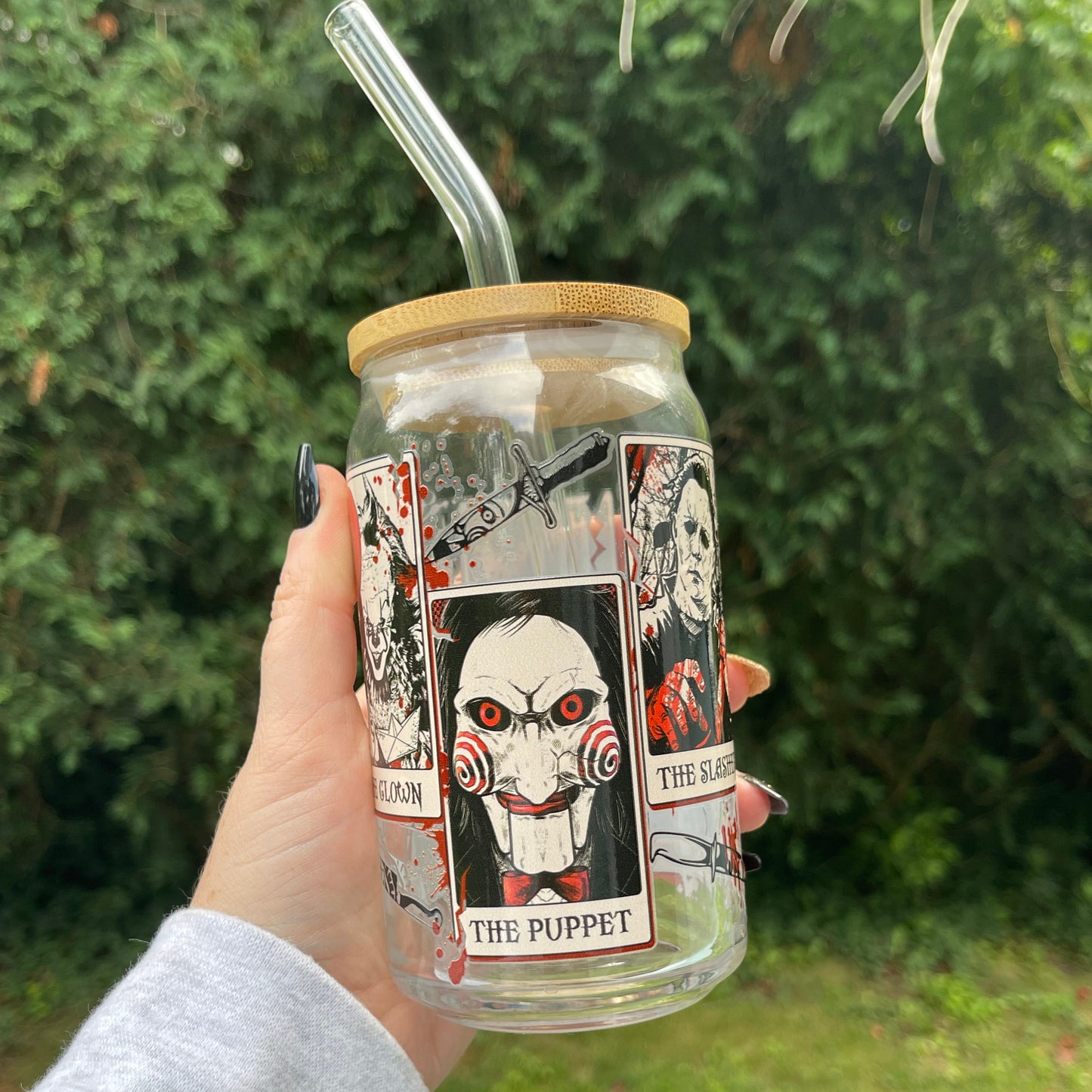 Tarot Slasher drinks Glass Cup