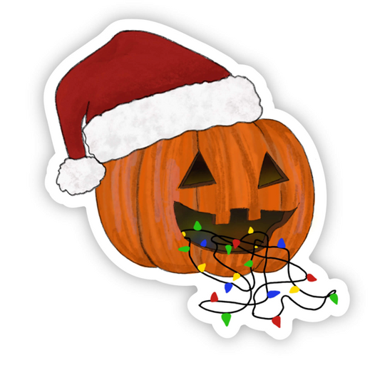Christmas Pumpkin vinyl sticker