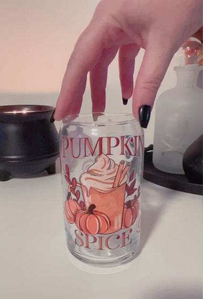 Pumpkin Spice Glass Cup